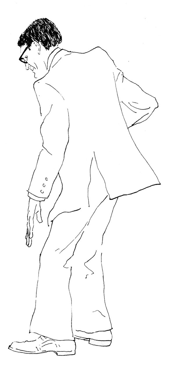 drawing of Derek Bailey